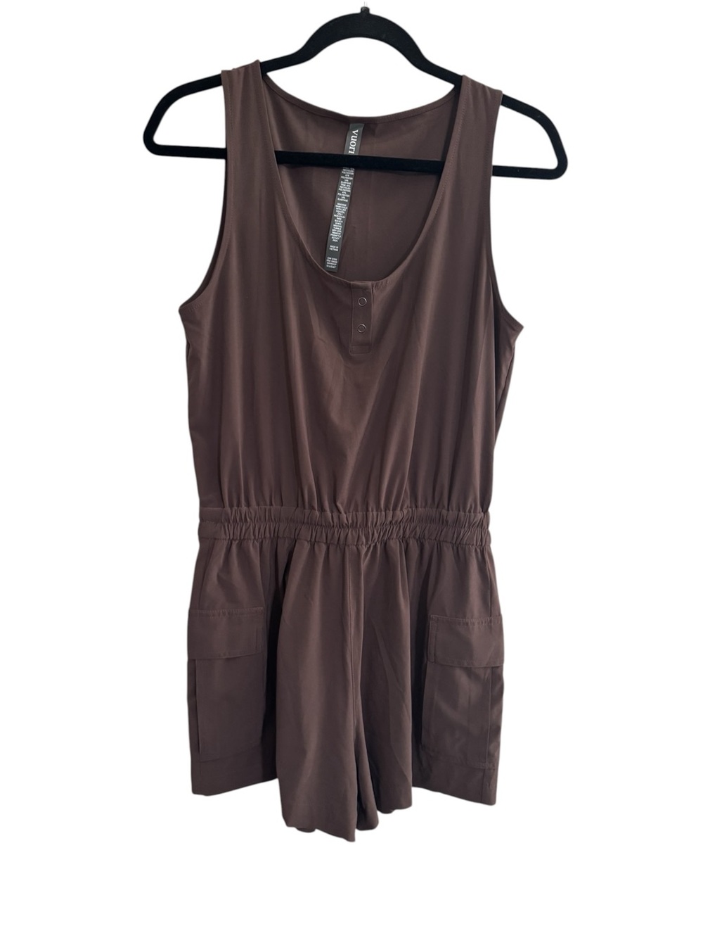 Vuori Villa Utility Romper Womens Small brown Excellent #NE314